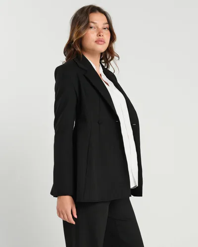 MARION Maternity MARION ReNew - Black Nathalie Maternity Blazer (Regular & Petite)