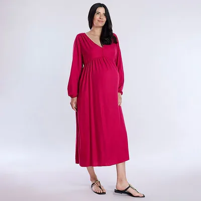 Kohl's Maternity Motherhood® Button Front Midi Dress