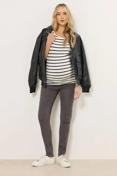Yours Clothing LTS Tall Maternity Grey Skinny AVA Jeans