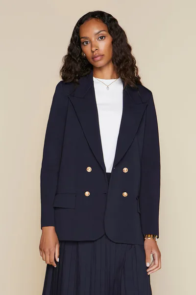 Apparalel Darby Blazer in Deep Indigo Navy