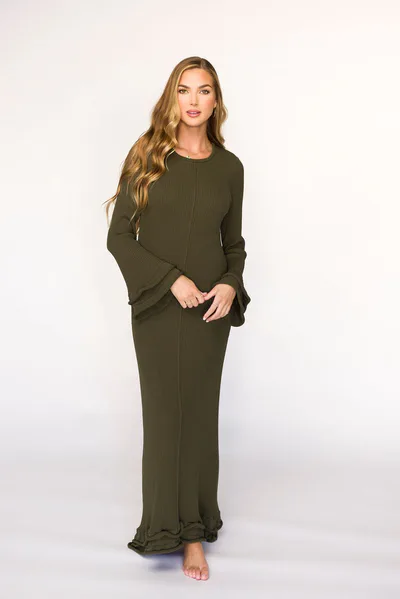Worth Collective Arlet Dress in Olive - Bump Friendly *Final Sale*