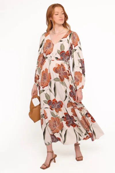 Petal & Pup Cerwin Midi Dress - Fall Floral