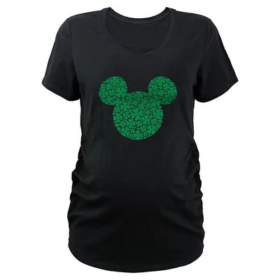Kohl's Disney's Mickey Mouse Shamrock Print Head Maternity Graphic Tee