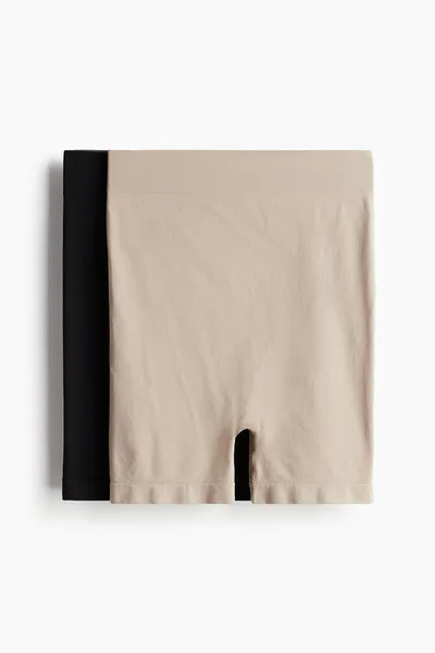 H&M MAMA 2-pack Seamless Hot Pants