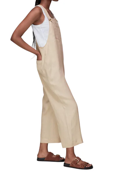 For The Creators Linen Rita Easy Dungarees