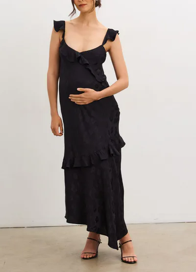 HATCH The Amelia Jacquard Bias Slip Dress