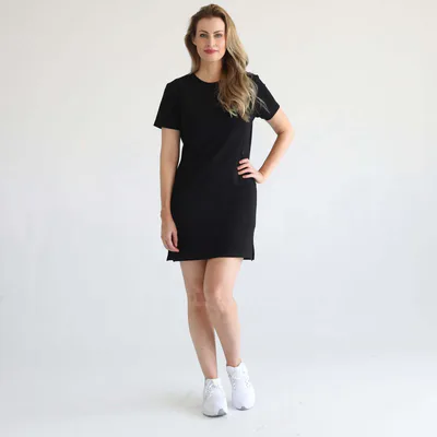 Milk & Baby Isla Nursing T-Shirt Dress | Noir
