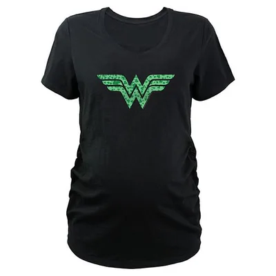 Kohl's Maternity DC Comics Wonder Woman Shamrock Print Logo Graphic Tee