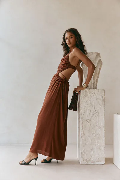 SABO Mahya Dress - Chocolate