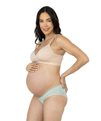 Bump City Under-The-Bump Bikini Underwear (5 Pack - Pastel & Black/Nude)