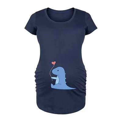 Kohl's Maternity Dino Blue Graphic Tee