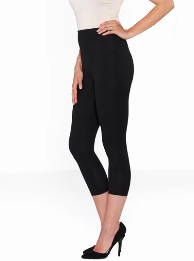 Angel Maternity Postpartum Tummy Tight Control Capri Built-In Shaping 3/4 Legging