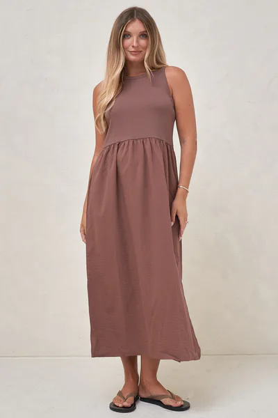 Bae the Label Serenade Midi Dress - Aubergine