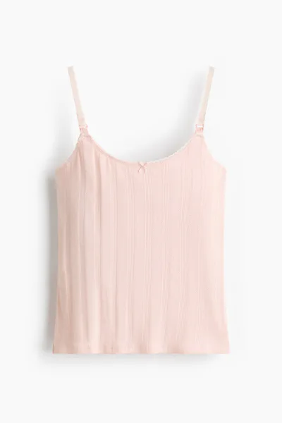 H&M MAMA Pointelle Nursing Strappy Top