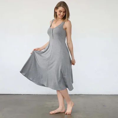 Milk & Baby Audrey Softest Rib Nursing & Pregnancy Tank Dress