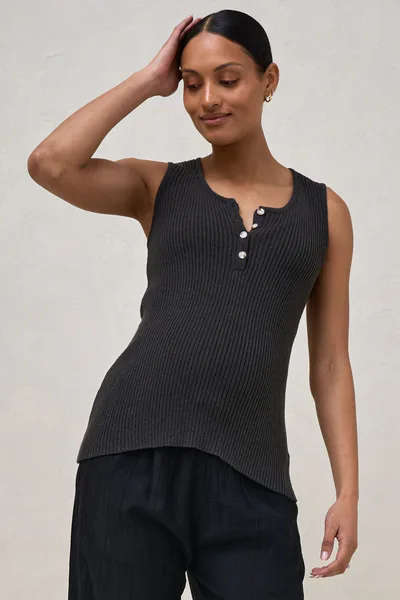 Bae the Label Unwind Nursing Tank - Slate*