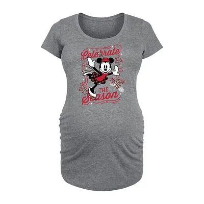 Kohl's Disney's Minnie Mouse Maternity Celebrate The Season Graphic Tee