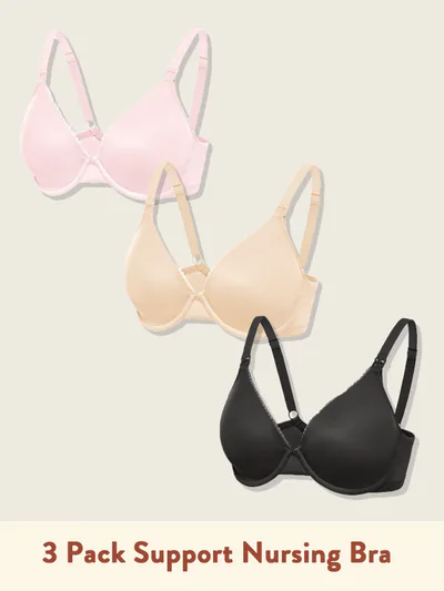 Momanda 3 Pack Support Nursing Bra