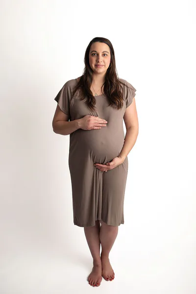 Milk & Baby Cocoa Ribbed Labor & Delivery Gown | Epidural & Nursing