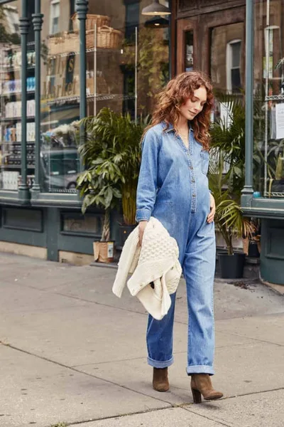 For The Creators Everyday Denim Maternity and Nursing Jumpsuit