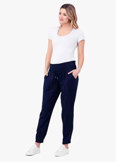 Ingrid & Isabel Ripe Maternity Tencel Off Duty Pant Navy