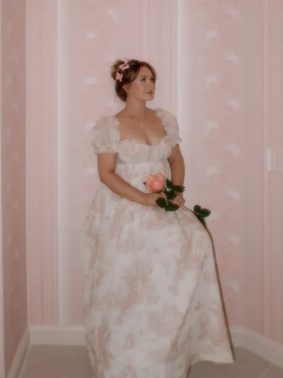 Worth Collective Olivia 100% Cotton Maxi Dress in Pink Toile - Bump Friendly