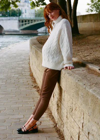 HATCH The Vegan Stretch Suede Before, During, And After Legging