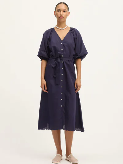 For The Creators Theresa Midi Dress in Peacoat