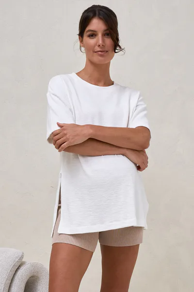 Bae the Label Whats Next Nursing Tee - White*