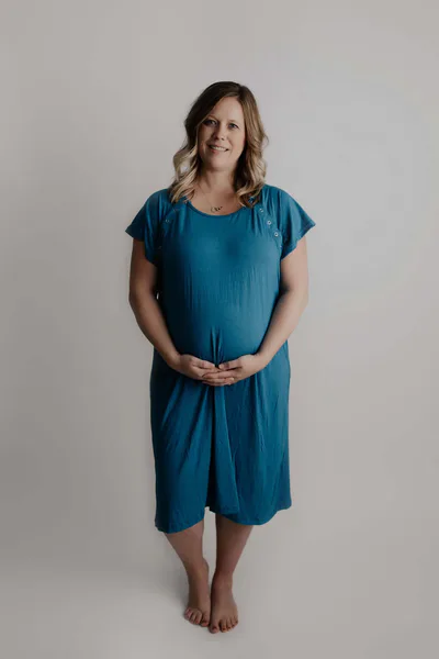 Milk & Baby Blue Labor & Delivery Gown | Epidural & Nursing Friendly