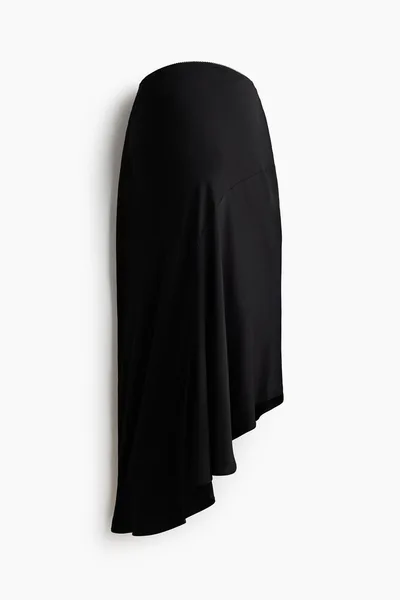 H&M MAMA Asymmetric Satin Skirt