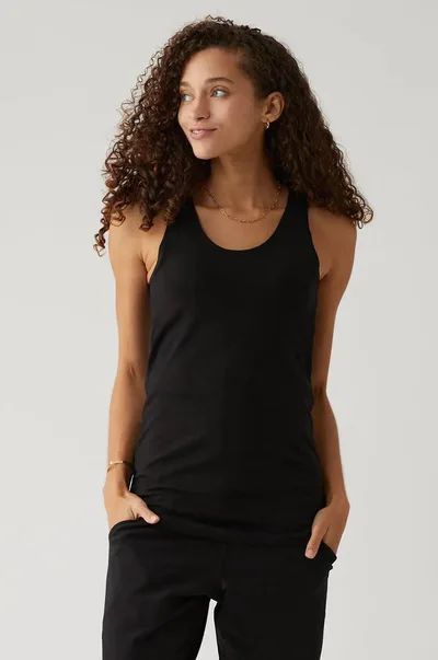 Milk & Baby Back Snap Hands Free Nursing & Pumping Top in Onyx
