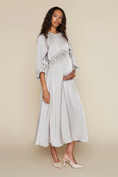 Apparalel Hudson Maternity Dress in Sand
