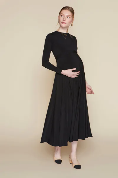 Apparalel Samoa Maternity Dress in Black