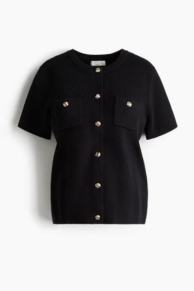 H&M MAMA Rib-Knit Cardigan