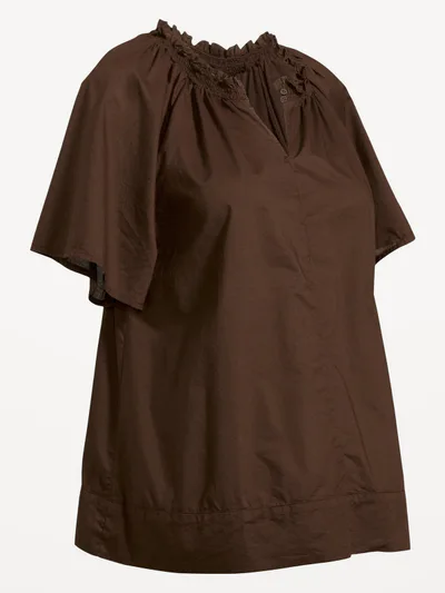 Old Navy Maternity Ruffle-Collar Popover Top