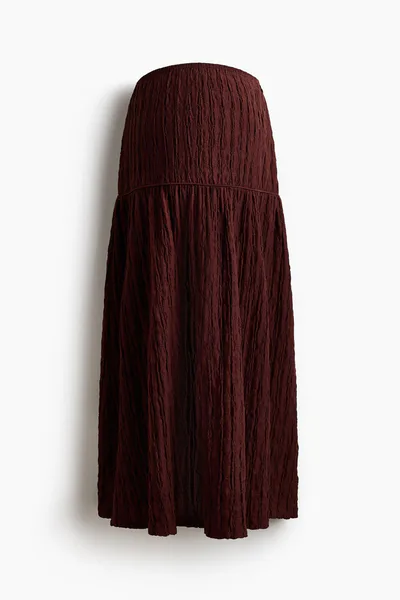 H&M MAMA Textured Jersey Midi Skirt