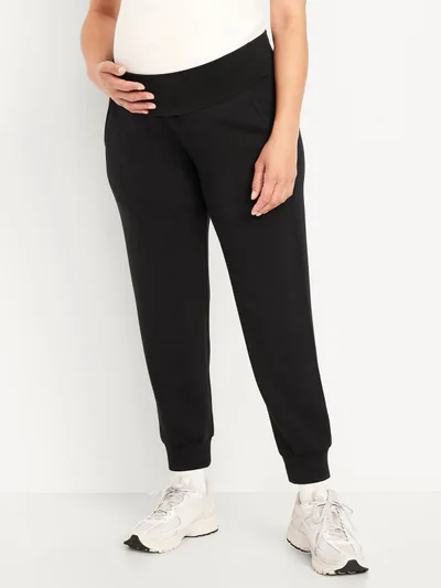 Old Navy Maternity Bounce Fleece Rollover-Waist Jogger Sweatpants