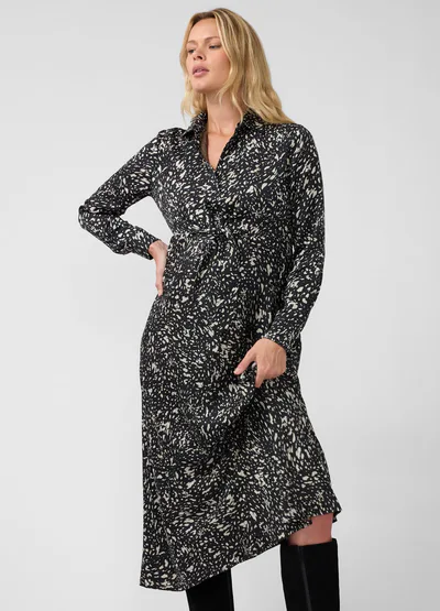 Ingrid & Isabel Tie Front Maternity Maxi Shirt Dress