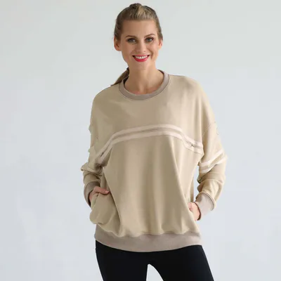Milk & Baby Celine Slouchy Nursing Pullover | Sandy Dunes