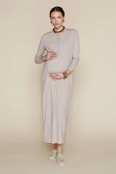 Apparalel Avon Maternity Dress in Bone
