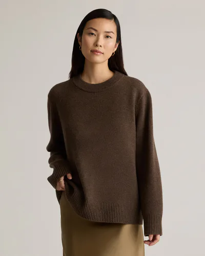 Quince Mongolian Cashmere Oversized Crewneck Sweater