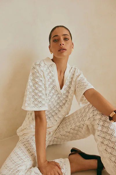 SABO Aya Top - White Knit