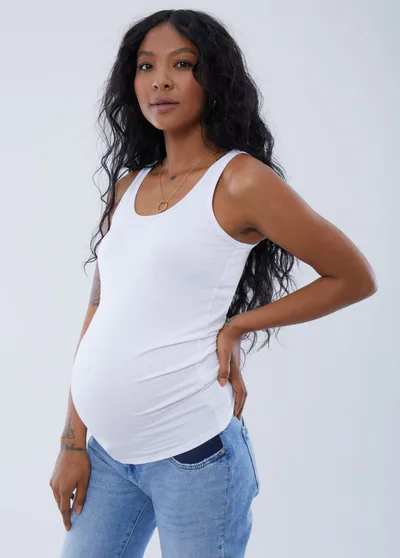 Ingrid & Isabel Scoop Neck Maternity Tank