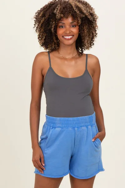 PinkBlush Aqua Mineral Wash Terry Maternity Short