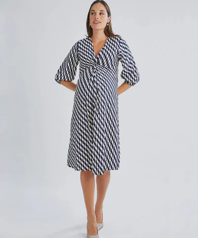 Bump City The Elea Geometric Wave Dress
