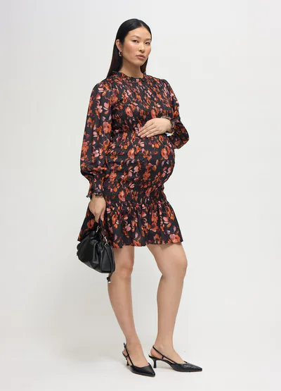 Ingrid & Isabel The RSVP Smocked Mini Maternity Dress