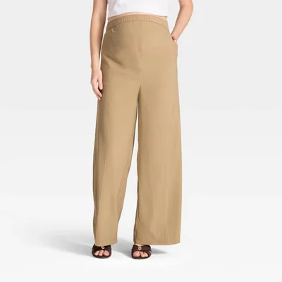Target Over The Belly High-Rise Wide Leg Maternity Pants - Isabel Maternity by Ingrid & Isabel™ Tan S