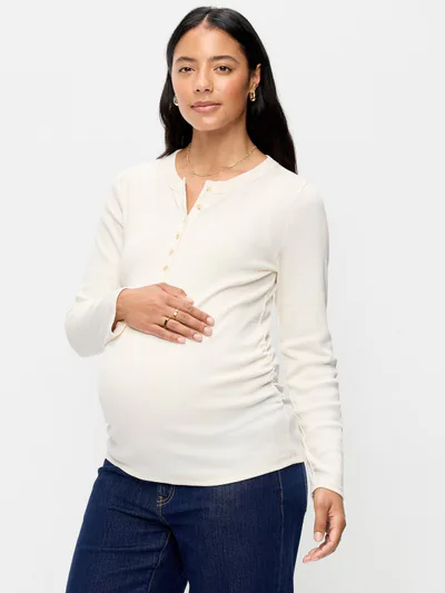 Old Navy Maternity Long-Sleeve Henley T-Shirt