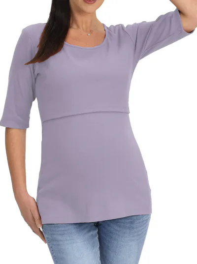 Angel Maternity Maternity & Nursing Short Sleeve Top